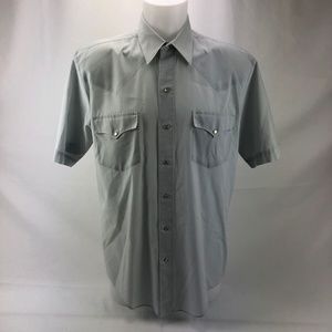 Authentic Western Men's Shirt Pearl Gray 16.5(K4)